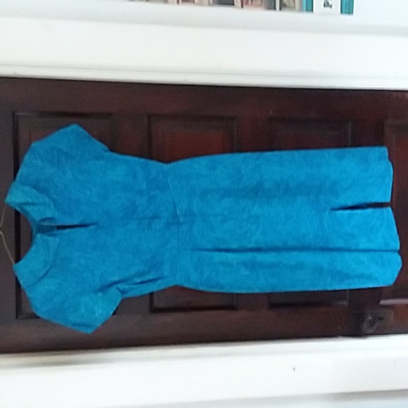 Vintage 60s Roseweb 2-Piece mod Dress Suit electric blue Size small ESTATE - Picture 9 of 15